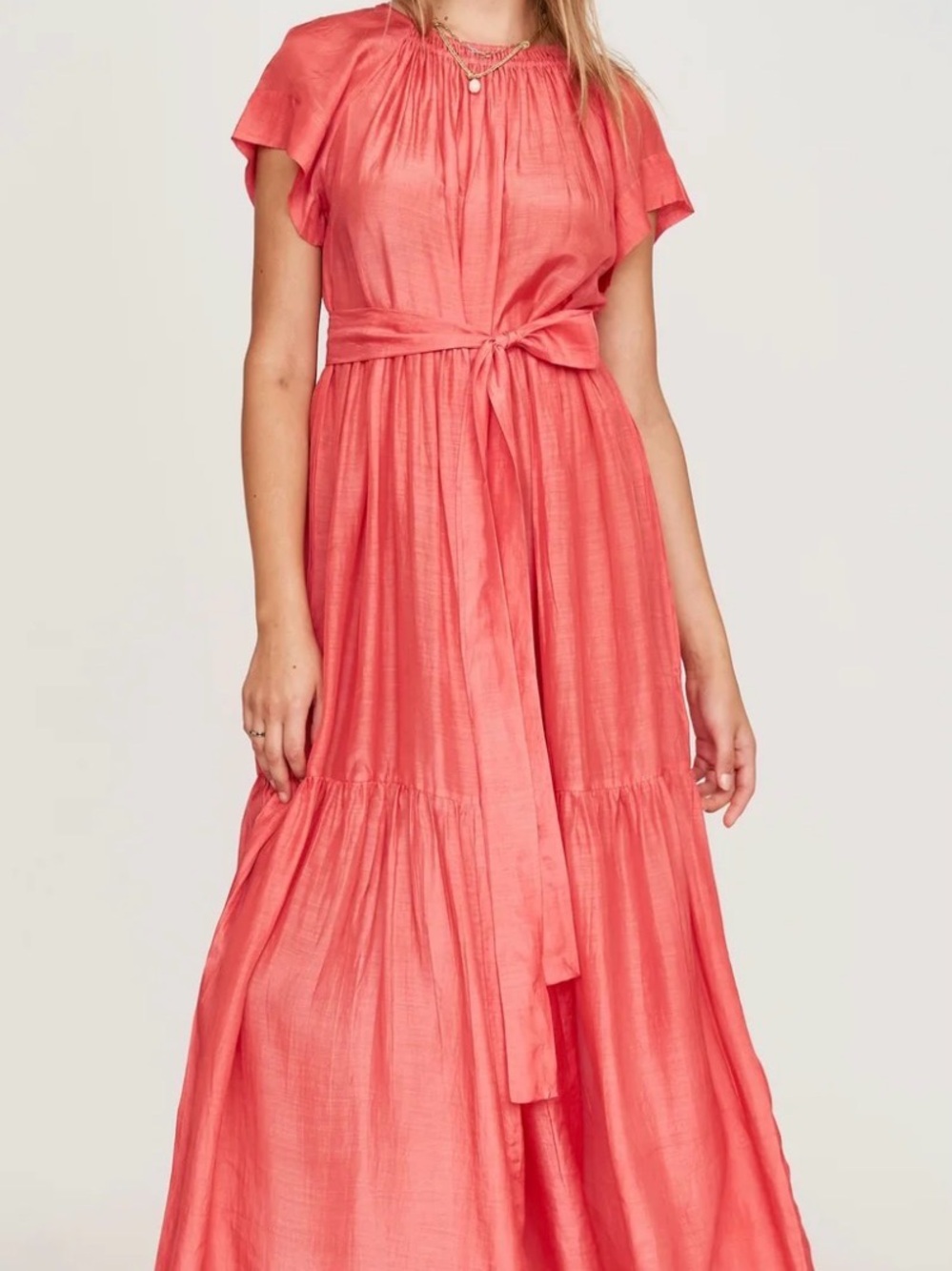 Mirth Vienna Coral Maxi Dress